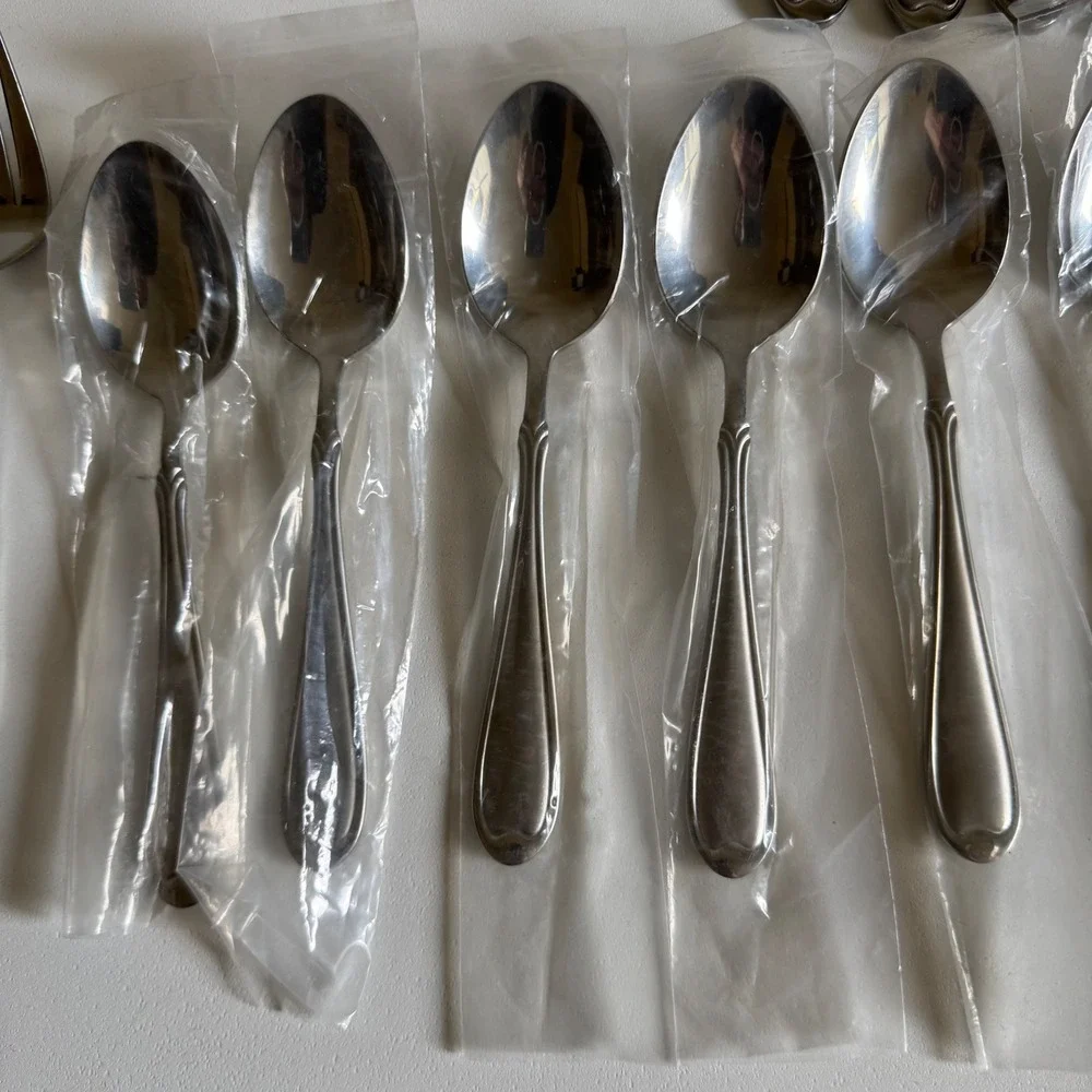 Wallace Summerset Frost Stainless Steel Flatware Classic Double Line Border